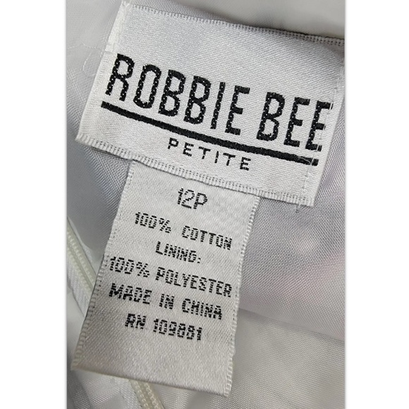 Robbie Bee Women Fit & Flare Empire Waist Dress Sleeveless Floral Size 12P - Picture 5 of 9